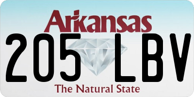 AR license plate 205LBV