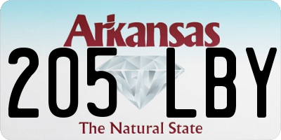 AR license plate 205LBY