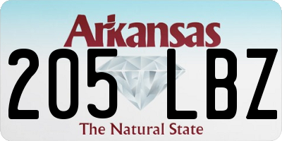 AR license plate 205LBZ