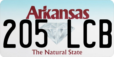 AR license plate 205LCB