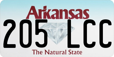 AR license plate 205LCC