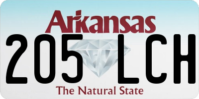 AR license plate 205LCH