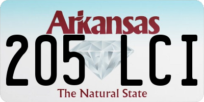 AR license plate 205LCI