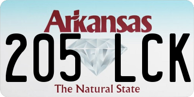 AR license plate 205LCK