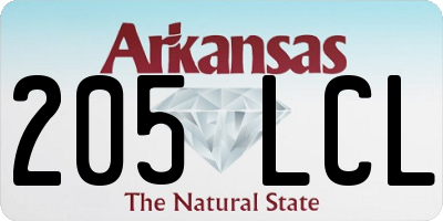 AR license plate 205LCL