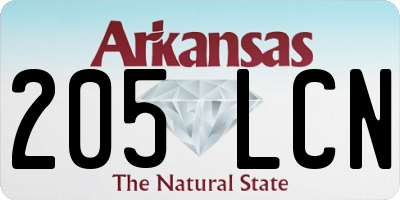AR license plate 205LCN
