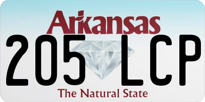 AR license plate 205LCP