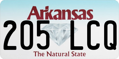 AR license plate 205LCQ