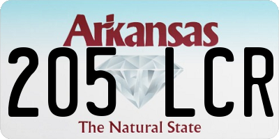 AR license plate 205LCR