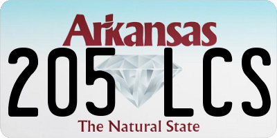 AR license plate 205LCS