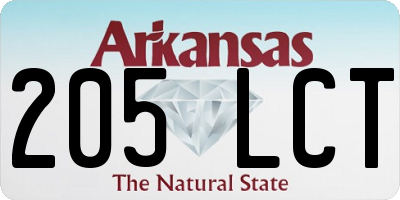 AR license plate 205LCT