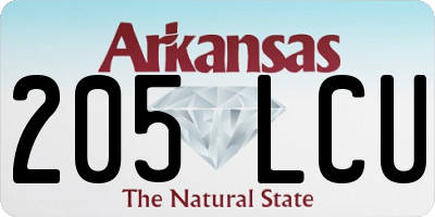AR license plate 205LCU