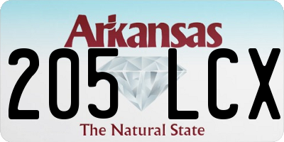 AR license plate 205LCX