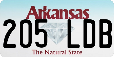 AR license plate 205LDB