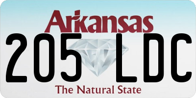 AR license plate 205LDC