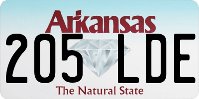 AR license plate 205LDE