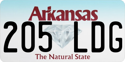 AR license plate 205LDG