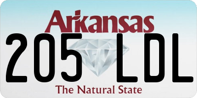AR license plate 205LDL