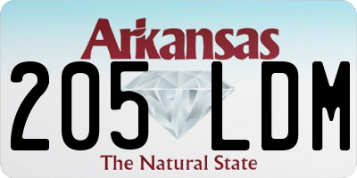 AR license plate 205LDM