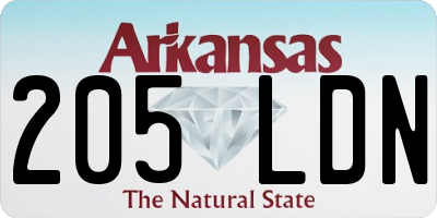 AR license plate 205LDN