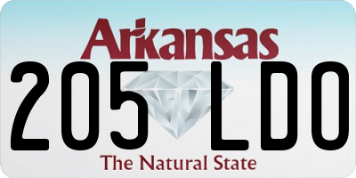 AR license plate 205LDO