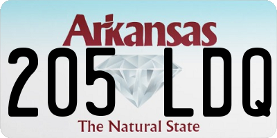 AR license plate 205LDQ