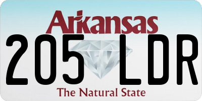 AR license plate 205LDR