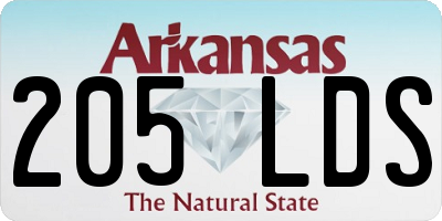 AR license plate 205LDS