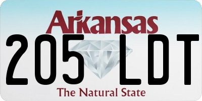 AR license plate 205LDT