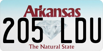 AR license plate 205LDU