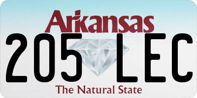 AR license plate 205LEC