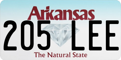 AR license plate 205LEE