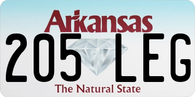 AR license plate 205LEG