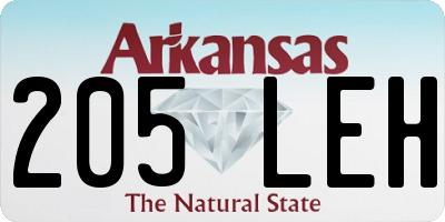 AR license plate 205LEH