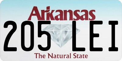 AR license plate 205LEI