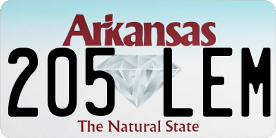 AR license plate 205LEM
