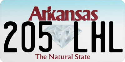 AR license plate 205LHL