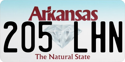 AR license plate 205LHN