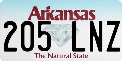 AR license plate 205LNZ