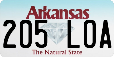 AR license plate 205LOA