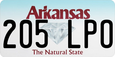 AR license plate 205LPO