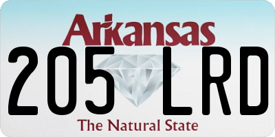 AR license plate 205LRD