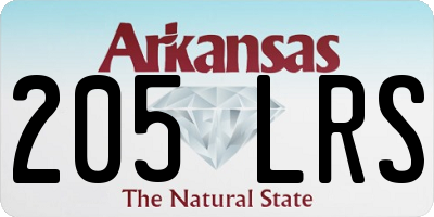 AR license plate 205LRS