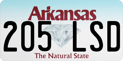 AR license plate 205LSD