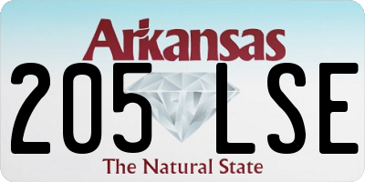 AR license plate 205LSE