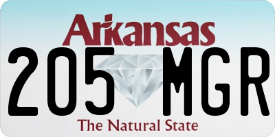 AR license plate 205MGR