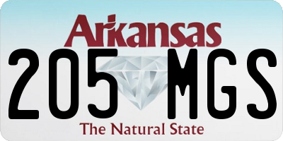 AR license plate 205MGS