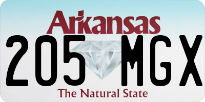 AR license plate 205MGX