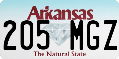 AR license plate 205MGZ