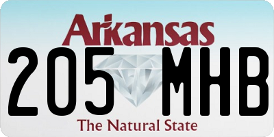 AR license plate 205MHB